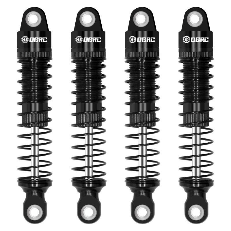 OGUNKE OGRC 59mm Shocks Absorber Oil Threaded Damper Threaded Shock Absorber for TRX4M 1/18 RC Crawler Upgrade Parts (Black) - Image 1